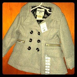 NWT Grey Peacoat-style Winter Coat